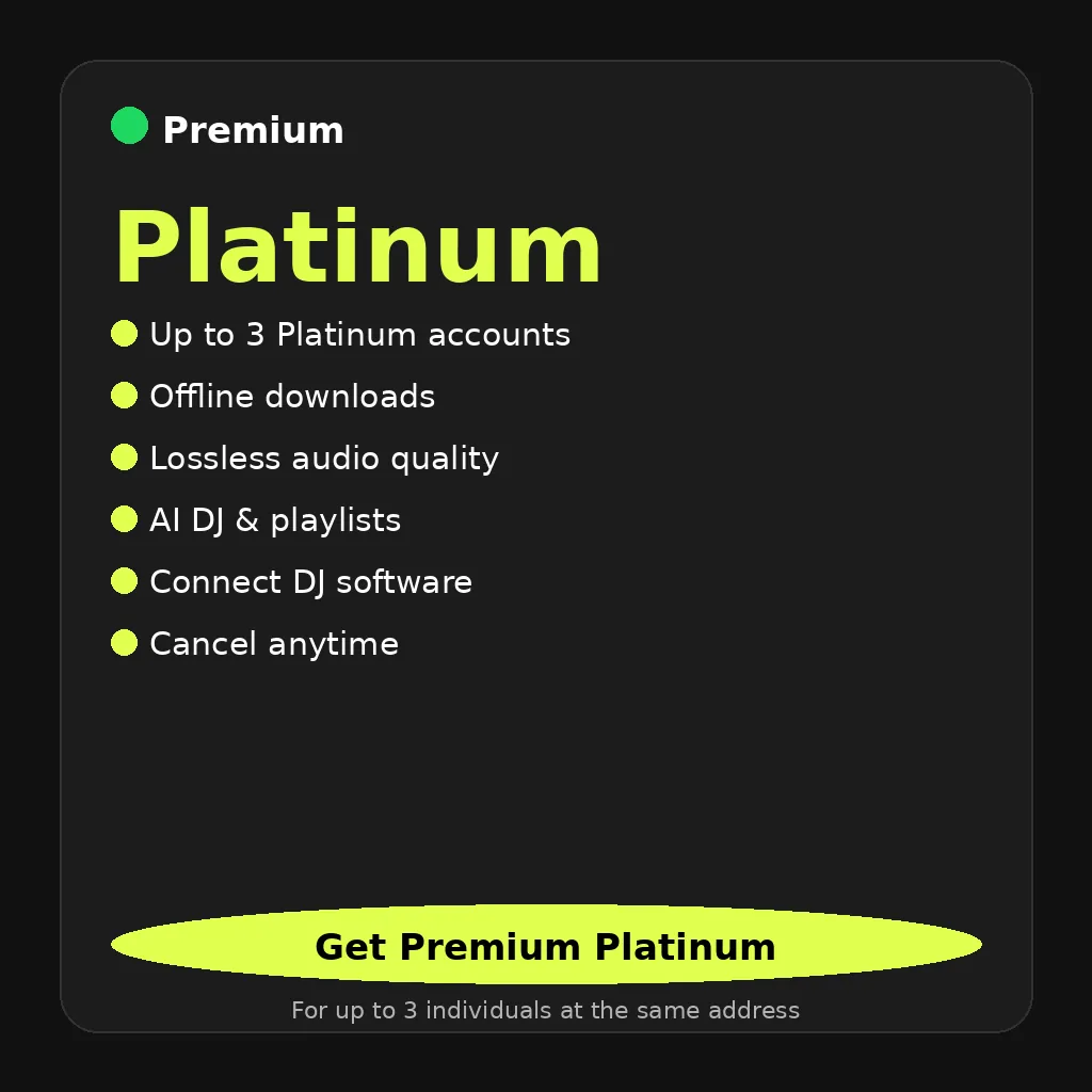 Buy Spotify Premium Platinum | 1 Month | Private Account